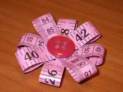 Broche grande en rosa