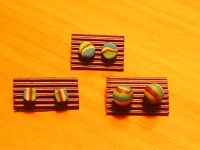 Pendientes cortos multicolor